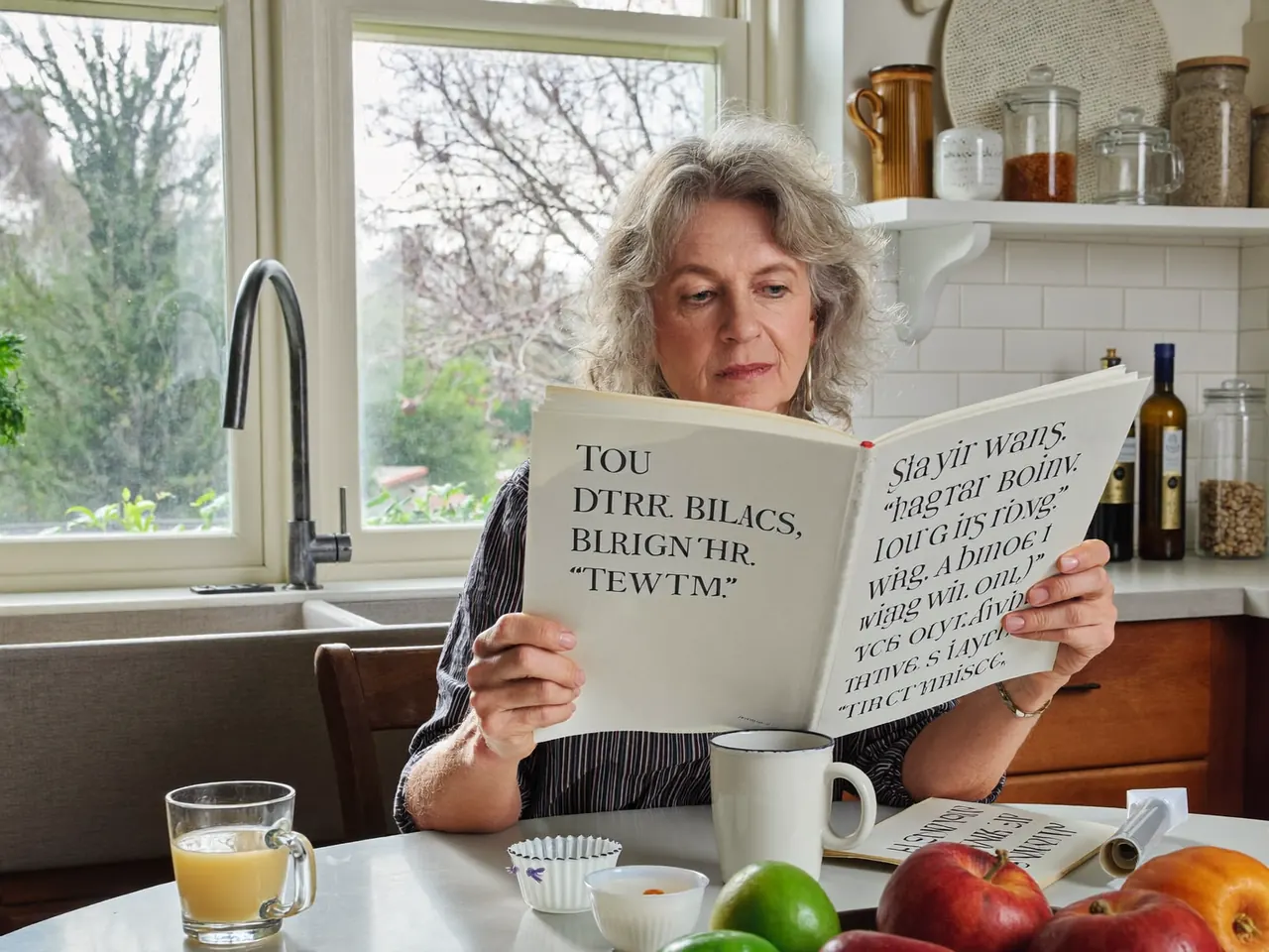 Homeowner reviewing two printed window quotes side by side