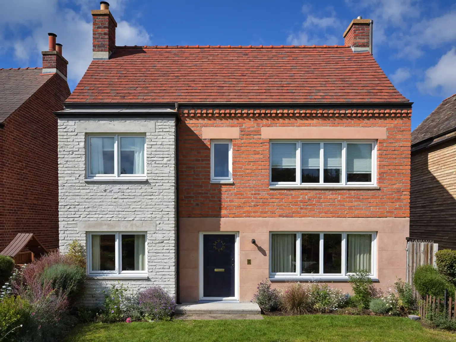 New windows on a tidy UK semi-detached home