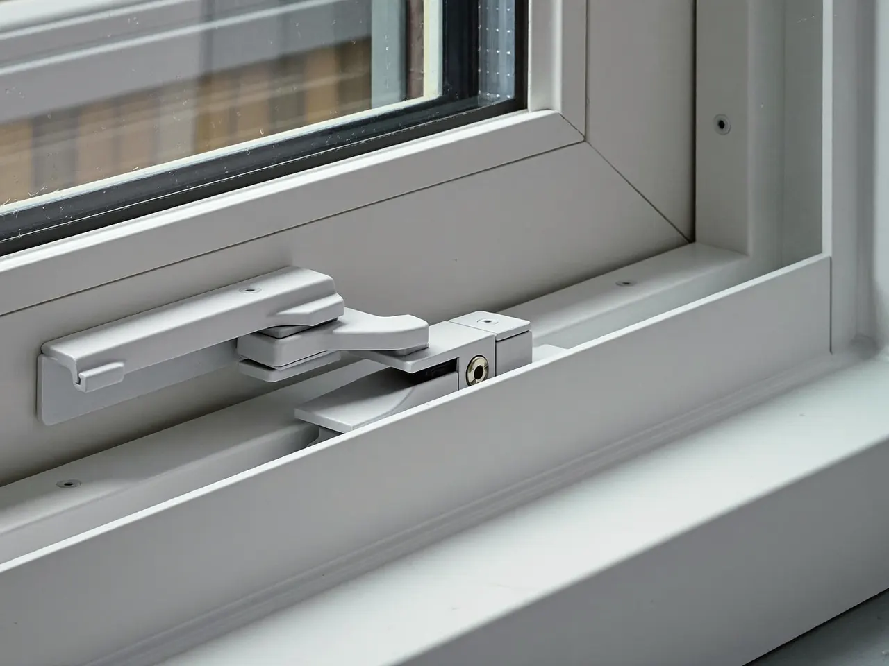 Corner detail of a well-made uPVC window